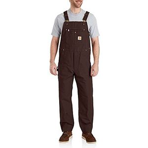 Carhartt Men's 102776 Duck Bib Overalls - Unlined - 34W x 34L - Dark Brown