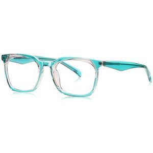 moomoobird Mode Bril TR90 Frame Vierkante Bril Frame voor Vrouwen Mannen Unisex, Blauw met helder
