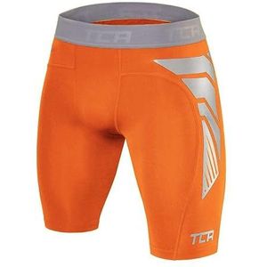 TCA Heren CarbonForce Pro Compressie Base Layer Shorts Thermal Under Gear, Oranje, M