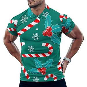 Romantische Kerstmis Casual Poloshirts Voor Mannen Slim Fit Korte Mouw T-shirt Sneldrogende Golf Tops Tees 5XL