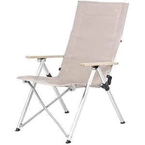 Campingstoel Camping, Outdoor Klapstoel Drie-snelheden Verstelbare Stoel Met Lange Rugleuning Outdoor Camping Fauteuil Picknick Strand Ontspanningsstoel Klapstoel Wandelen(White)