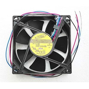ADDA 8025 8cm fan 4-wire speed regulation AD0812XB257B04 DC12V 0.45A double ball fan