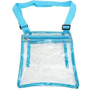 Transparante Tas, Waterdichte PVC Verstelbare Draagbare Doorzichtige Tas voor Muziekfestival voor Strand (Blauw)