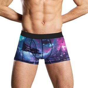 Piraat Vlag Neon Stad Heren Ondergoed Ademend Boxer Slips Zachte Stretch Boxers Trunks