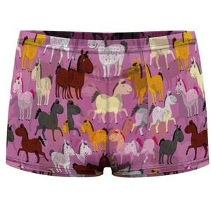 Grappig paard patroon heren boxer slips sexy shorts mesh boxers ondergoed ademende onderbroek string
