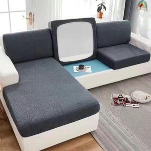 SYT-MD Sofa Kussenhoezen, Hoge Stretch Sofa Seat Kussenovertrekken, Bank Kussenhoes Universeel Voor 1/2/3 Zits Sofa Meubelbeschermer Antislip Met Elastische Bodem (Color : B, Size : Enlarged 3-Seater)