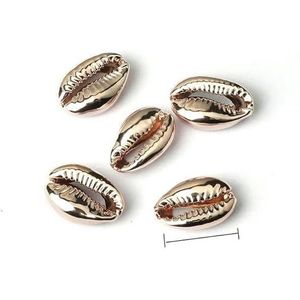 Galvaniseren schelp kralen natuurlijke schelpen kraal schelpen kauri's bedels voor doe-het-zelf ketting armbanden maken van sieraden bevindingen-Rose 1,6-1,8 cm-50