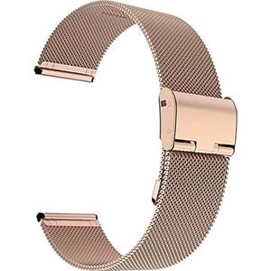 22mm 20mm Watch Band Strap Compatible With Samsung Galaxy Watch Active 2 Band Compatible With Samsung Gear S3-riempassing for Samsung Galaxy Horloge 42mm 46 mm (Color : Rose gold, Size : 18mm)