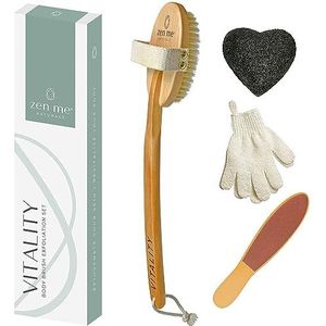Pumice Stone & Charcoal Body Brush Set