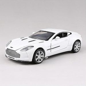 Prachtig Auto model 1:32 Diecast Legering Model Auto For Aston Martin One-77 V12 Geluid En Licht Trek Speelgoed Collectie (Kleur : White)