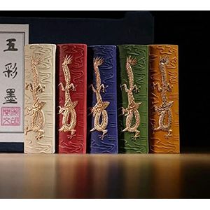 ZHONGJIUYUAN 5 stks/set Chinese kunst benodigdheden - Chinees schilderij/kalligrafie benodigdheden: Premium Chinese kalligrafie/schilderij inkt Stick Set - Dragon Stlye