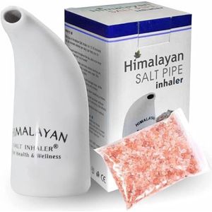Natuurlijke oplossing Himalaya Zout Inhalator Keramiek met Vrij Himalaya Roze Zout - Natuurlijke Zout Inhalator Himalaya voor Astma en Allergie Relief - Handheld Himalaya Zout Inhalers