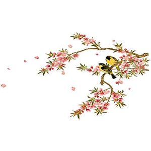 XYWHPGV Pruimenbloesem Vogel Print Thuis Parlor Muursticker Sticker Muurschildering 70 x 50 cm(784eb 2bb19 d3a3e b48c2 1b38f 64218