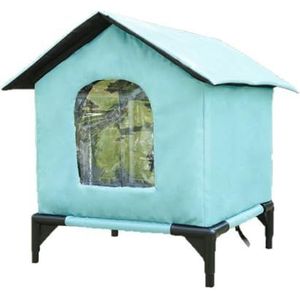 Geïsoleerd Buitenhuis Voor Katten Houten Kattenhuis Weerbestendig Schuimisolatie Te Openen Asfaltdak Nooddeur