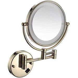 FJMMSJPVX Wandmontage make-up spiegel vergroting ijdelheid spiegel verborgen installatie ijdelheid spiegel 360 vrije rotatie uitschuifbare arm (kleur: #4)
