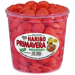 HARIBO Primavera aardbeienblikje, 4-pack (4 x 1,05 kg)
