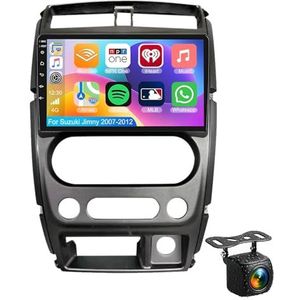 Android 14.0 2 Din Autoradio 9"" Touchscreen Auto Stereo voor Suzuki Jimny 2007-2012 met Draadloze Carplay Android Auto GPS navigatie AHD Omgekeerd beeld Stuurwielbediening(S-1(2G+32G))