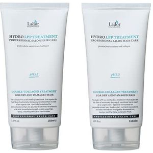 LA'DOR Hydro LPP Treatment 2x 150 ml Collageen Keratine Haarbehandeling Siliconenvrij Zeer Droog Beschadigd Gestrest Haar Haartonic Haarconditioners Behandelingsmasker Conditioner