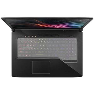 MiNGFi Silikon toetsenbordbeschermer compatibel met ASUS TUF Gaming FX503 FX504 FX505 FX705 ROG Strix GL503 GL504 GL703 GL704 - Transparant