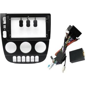 Voor Benz ML ML320 M-Klasse W163 2003 2004 2005 9 Inch Autoframe Fascia-adapter Radio Dashboardmontagepaneelkit Auto Fascia Radio Paneel(Black Frame Cable)