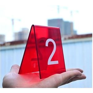 Tabelnummers, Tafelnummers, Acryl Rood 3,1x2,4x3,5 Inch(21-30)