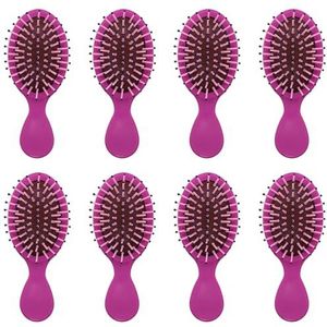 8 Pack Mini Wet Hair Brush, WINCUR Kleine Ontwarrende Ontwarrende Hariborstels voor nat en droog haar met gemak knopen zonder tranen of breuk, perfect voor bruidsmeisje geschenken en feestartikelen