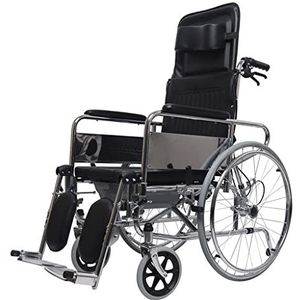 Volledig liggende rolstoel met hoge rugleuning ， Niet-opblaasbare rolstoelen met massieve banden Zelfrijdende rolstoelen met toilet Scootmobielen