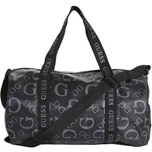 NIEUWE GUESS Zwart Grijs G Logo Gym Weekend Reizen Lichtgewicht Kleine Duffle Bag Handtas, Zwart, Plunjezak