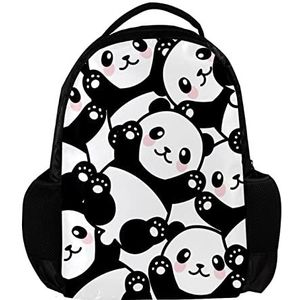 Leuke Chinese Panda Baby Patroon Rugzak voor vrouwen en man, School reizen werk Rugzak, Meerkleurig, 27.5x13x40cm, Rugzak Rugzakken