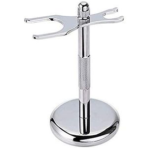 scheerkwaststandaard, Scheermeshouder Praktische duurzame legering Scheermesborstelstandaard, mode heren roestvrijstalen scheerkwasthouder, mannelijke snorborstel organizer set