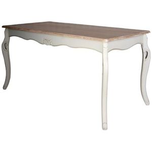 Vintage eettafel landelijke stijl tafel houten tafel wit 160 x 80 cm hmb443 Palazzo Exclusief
