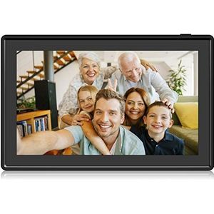 Feelcare 11,6 inch 16 GB WiFi digitale fotolijst, 2,4 GHz en 5 GHz dual-band wifi, aanraakscherm, 1920 x 1080 IPS LCD-paneel, stuur foto's of kleine video's van overal (zwart)