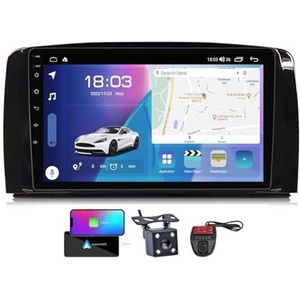 9 Inch Touchscreen 2 DIN Autoradio Compatibel met Mercedes Benz R-Class W251 2005-2017 met Carplay/Android Auto FM RDS DAB+ Radio WiFi 4G Draadloze Carplay Android Auto BT 5.0 DSP(NF-7)