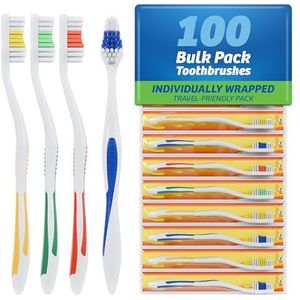 FactorDuty Lot groothandel Standard Classic Medium Soft tandenborstel, 200 stuks