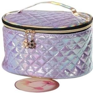 Grote Capaciteitspu Kosmetische Zak Reizen Mode Waterdichte Draagbare Kos, Paars, Eén maat