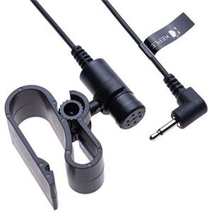 Auto Externe Microfoon Vervanging Compatibel met Alpine Kenwood Sony JVC Panasonic Radios CD DVD Stereo Speler | Hoekige 2,5 mm AUX mannelijke stekker | Lood snoer - 4,5 m