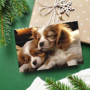 WSOIHFEC Bouwsteenpuzzel rechthoekige bouwstenen set droom puppy hond bouwstenen blok voor volwassenen blok puzzel gebouw voor ornament 3D micro bouwstenen voor makers van alle leeftijden