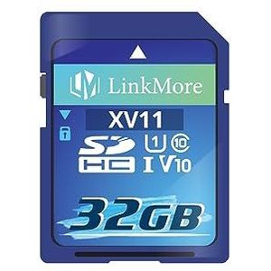 LinkMore 32 GB SD-kaart camera, SDXC-kaart XV13, UHS-I, U1, V10, klasse 10, geheugenkaart camera, leessnelheid tot 97 MB/s, schrijfsnelheid tot 25 MB/s SD-geheugenkaart