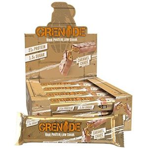 Grenade Carb Killa High Protein and Low Carb Bar, 12 x 60 g - Caramel Chaos,12 stuk(pak van 1)