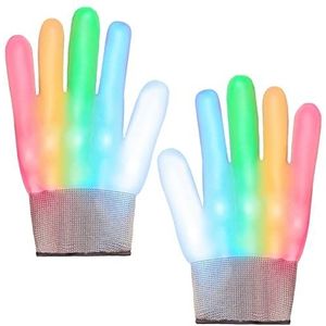 LED handschoenen met verschillende lichtstanden - perfect voor techno DJ | Halloween | cosplay | carnaval | eng masker | neonmasker | als aanvulling op een griezelkostuum