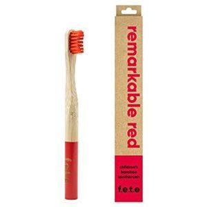 Bamboe Tandenborstel Beste Milieuvriendelijk Biologisch afbreekbaar Bamboe Handvatten en BPA-vrije Nylon Borstelharen Voor Natuurlijke Tandheelkundige Zorg Perfect Milieuvriendelijk Childs Soft Bristle Energetic Red