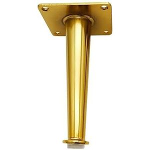 4 Stuks Gouden Meubelpoten Metalen Hoge Sterkte Salontafel Voeten Schuine Rechte Kegel Dressoir Kast Stoel Bank Taps toelopende Voeten Cheerfully (Color : Gold-15cm-A-4pcs)