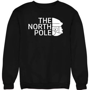 NexGen The North Pole Kersttrui Volwassenen & Kinderen Nieuwigheid Kerst Sweatshirt Grappige Xmas Present Unisex Trui, Zwart, S