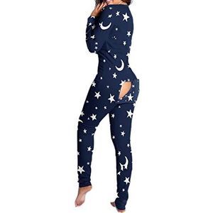 Dames functionele geknoopte klep sexy nachtkleding jumpsuit voor volwassenen, persoonlijkheid lange mouwen onesies nachtkleding, #1, M