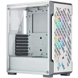 Corsair CC-9011174-WW iCUE 220T RGB Airflow gehard glas Mid-Tower ATX Smart Gaming behuizing, wit