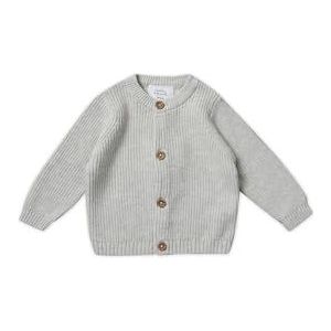 Stellou & friends Gebreid vest voor baby's en peuters met knopen in houtlook, voor meisjes en jongens, hoogwaardige kleding van 100% katoen, perfect voor herfst en winter, Oeko-Tex-gecertificeerd,
