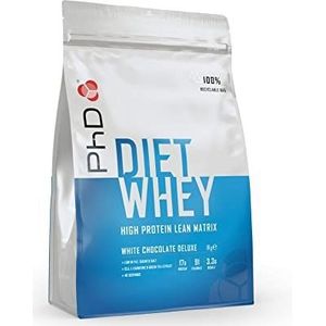 PhD Nutrition Diet Whey Protein Poeder Mager Whey Protein Protein Poeder Laag Suiker Witte Chocolade Deluxe - 1kg (40 porties)