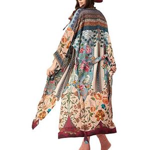 L-Peach Dames zomer gebreid vest bikini cover up casual losse sprei kaftan strandjurk zomerjurk één maat, A-meerkleurig, Eén maat