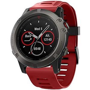 Angersi 26mm zachte siliconen sport vervanging horlogeband band compatibel met Garmin Fenix 6x/Fenix 6x Pro/Fenix 5x/Fenix 5x Plus