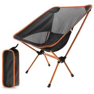 DPNABQOOQ Afneembare draagbare opvouwbare maanstoel buiten campingstoelen strand visstoel ultralichte reizen wandelen picknick stoel gereedschap (maat: oranje)